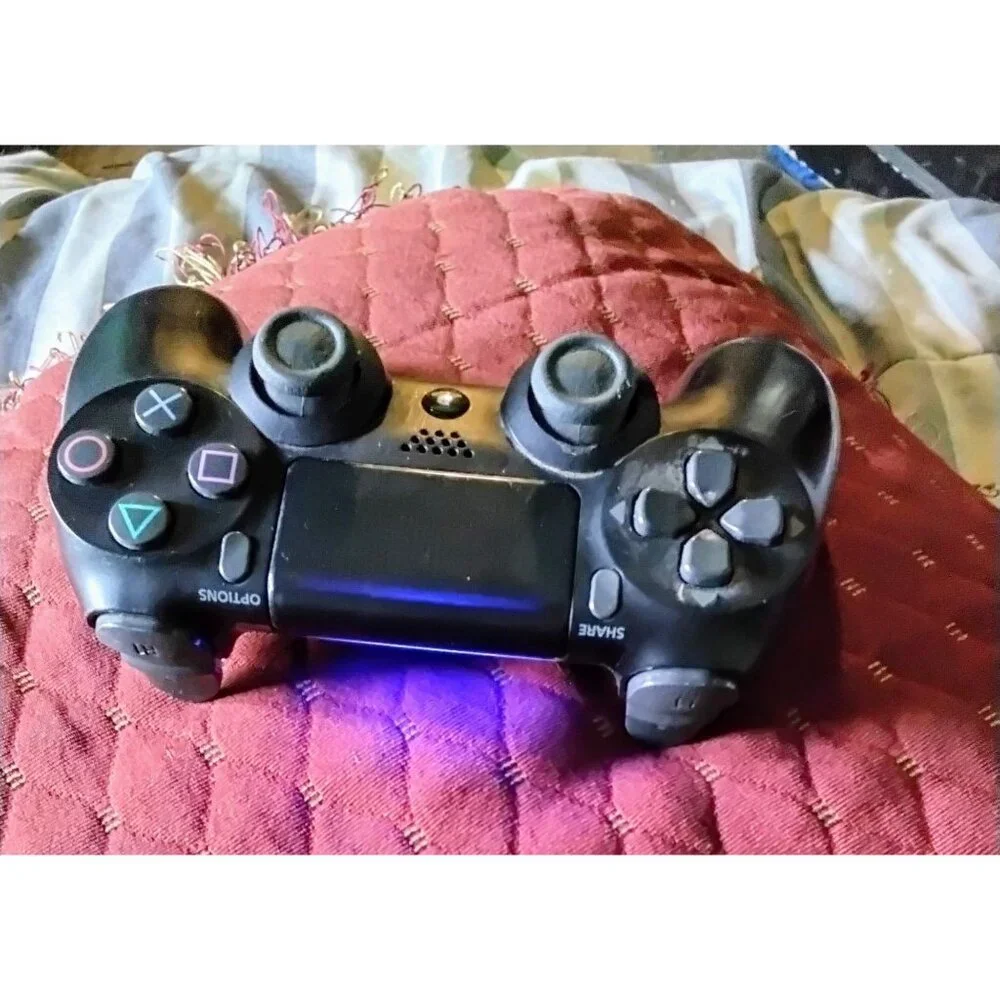 Sony PS4 Slim 1TB Console Bundle W/ Black & Red DualShock 4 Controllers & Power
